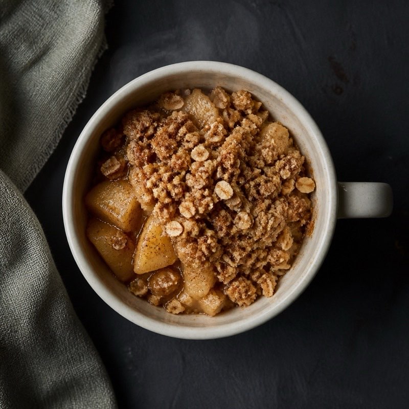 Apple Crumble in a Mug — high-protein recipe with 9g protein
