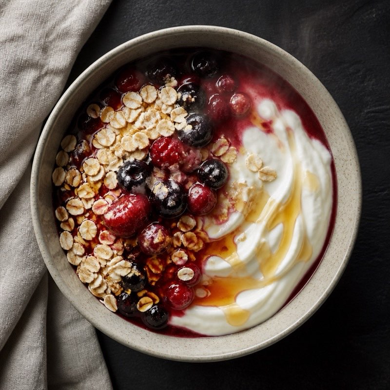 Berry Crunch Yogurt Bowl — high-protein recipe with 28g protein