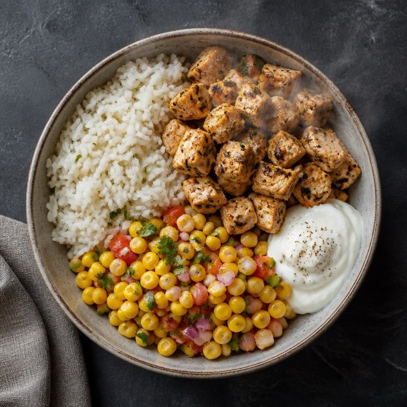 Chicken Corn Salsa Bowl — high-protein recipe with 42g protein