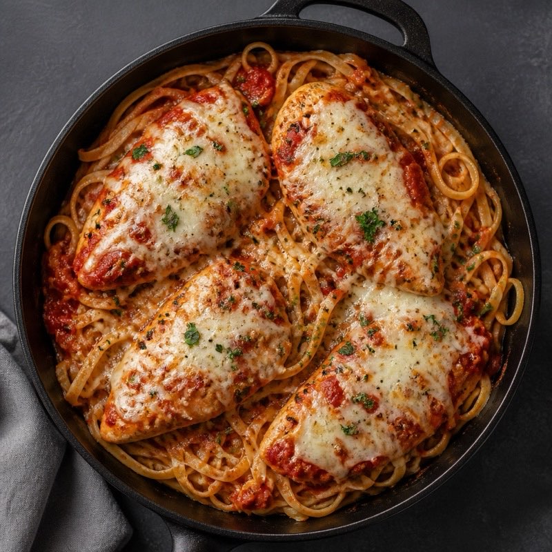 Chicken Parm Skillet — high-protein recipe with 56g protein