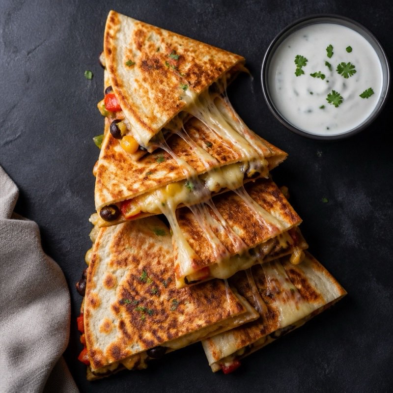 Crispy Chicken Quesadilla — high-protein recipe with 45g protein