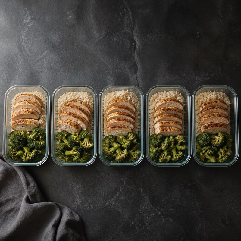 Baked Chicken Rice Boxes — high-protein recipe with 48g protein