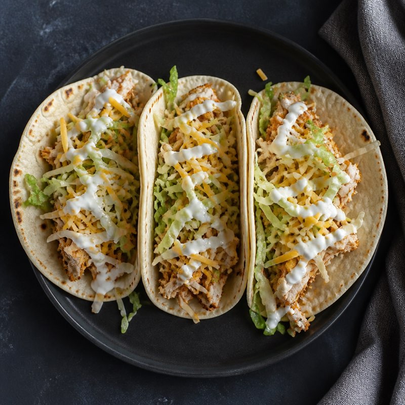 Crispy Chicken Tacos — high-protein recipe with 44g protein