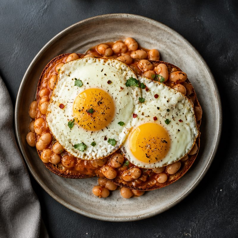 Eggs and Beans on Toast — high-protein recipe with 34g protein