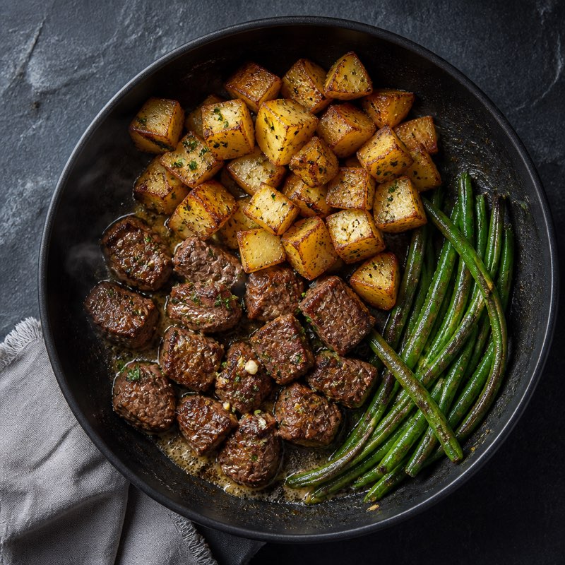 Garlic Butter Steak Bites — high-protein recipe with 50g protein