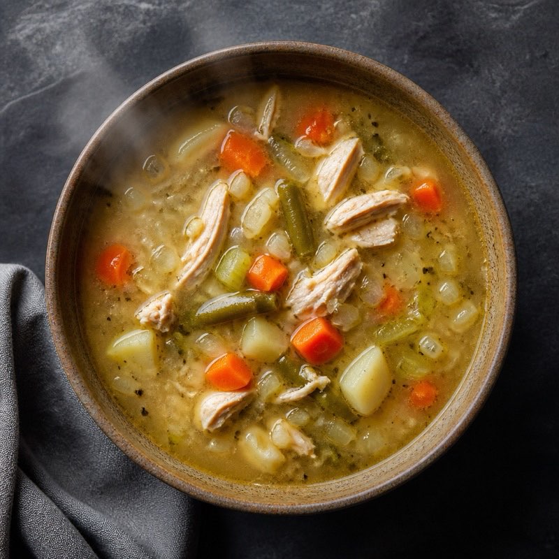 Giant Chicken Vegetable Soup — high-protein recipe with 38g protein