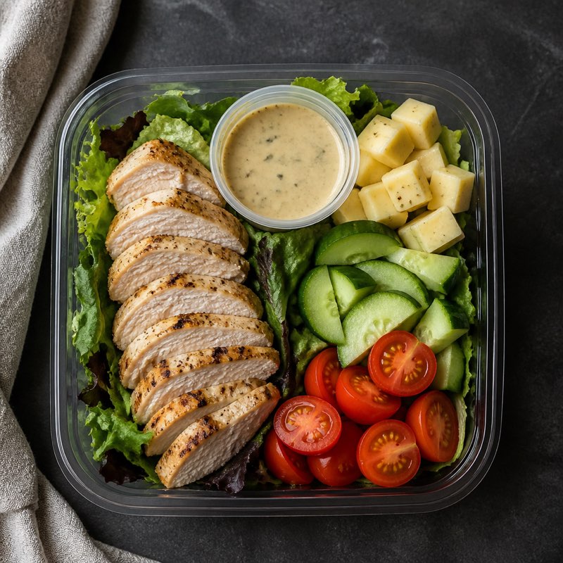 Greek-ish Chicken Salad Box — high-protein recipe with 40g protein