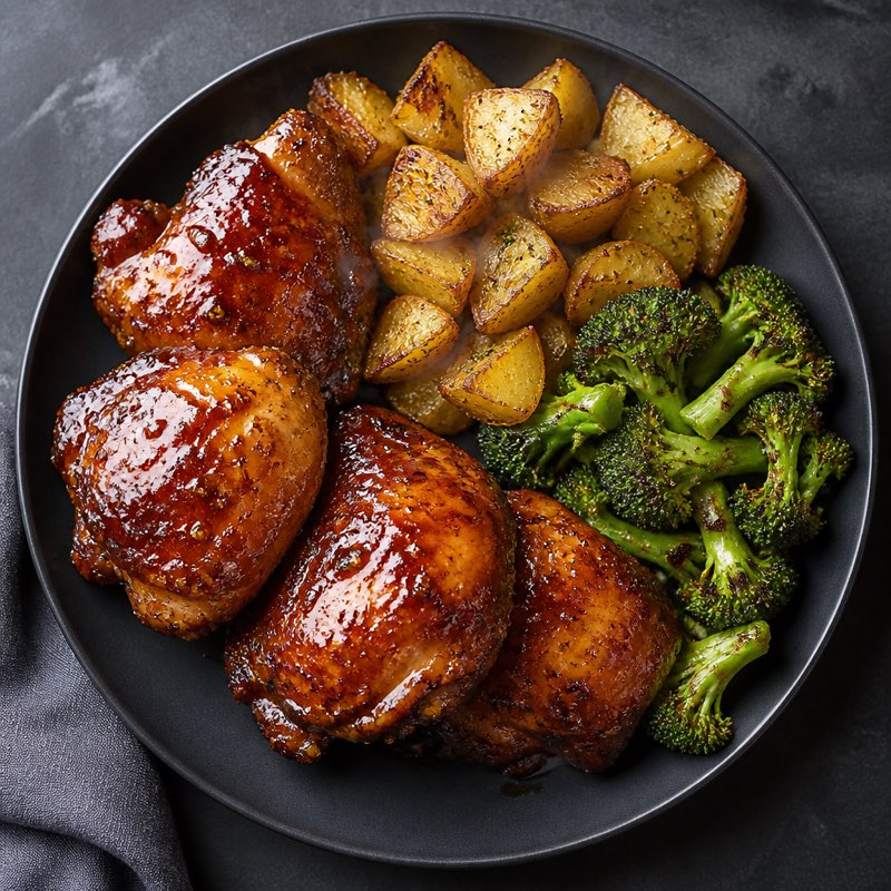 Honey Garlic Chicken Thighs — high-protein recipe with 48g protein