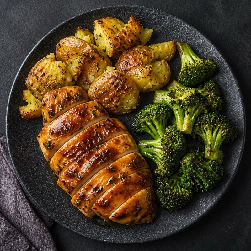 Honey Mustard Chicken Plate — high-protein recipe with 46g protein