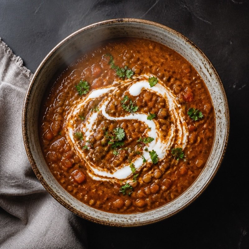 Smoky Lentil Soup — high-protein recipe with 26g protein