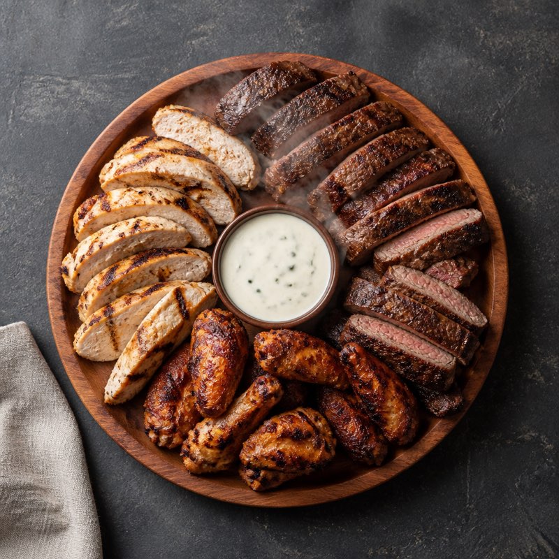 The Mixed Grill Platter — high-protein recipe with 55g protein