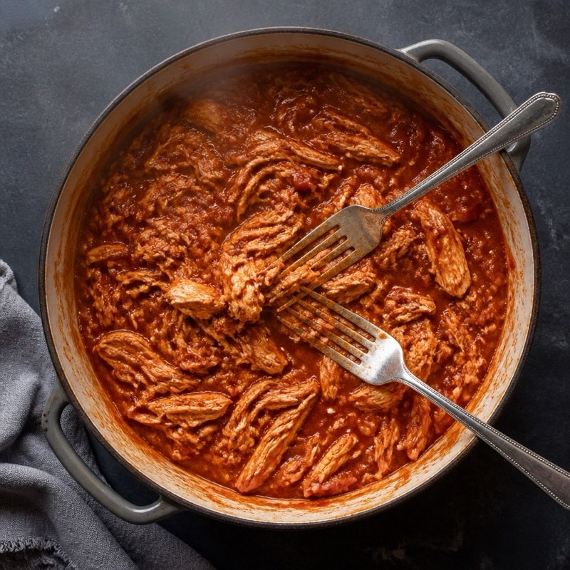 Salsa Shredded Chicken — high-protein recipe with 44g protein