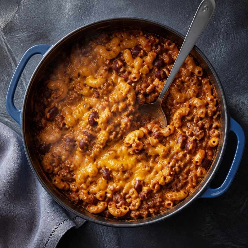 One-Pot Turkey Chili Mac — high-protein recipe with 52g protein