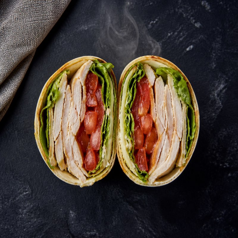 Turkey Club Wrap — high-protein recipe with 32g protein