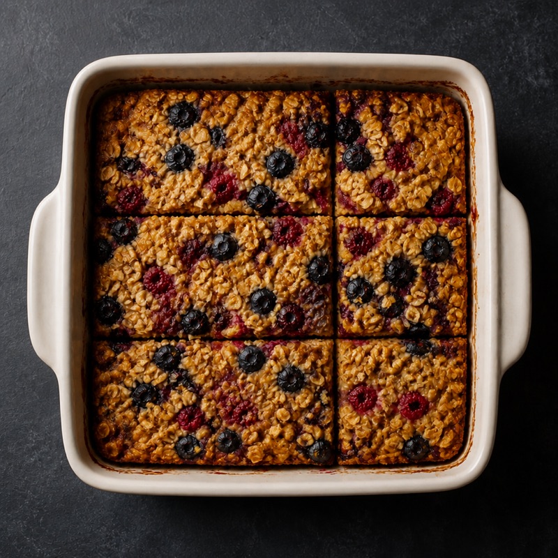 Step 3: Cool, cut into 6 squares. Fridge for the week.