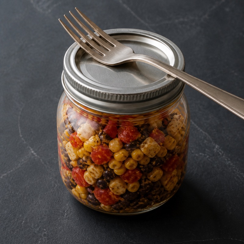 Step 3: Shake hard. Eat now or at your desk.
