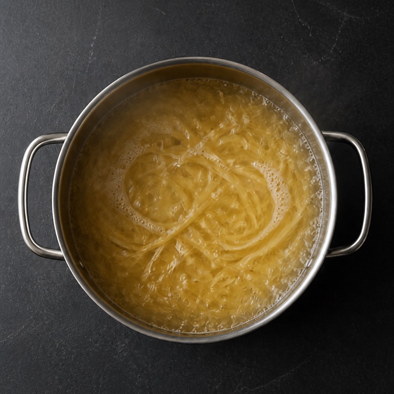 Step 1: Cook the pasta.