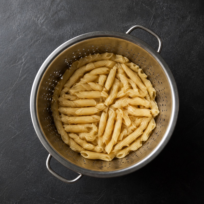 Step 1: Cook the pasta, rinse it cold.