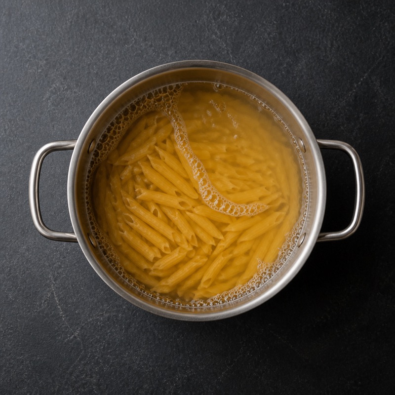 Step 1: Cook the pasta.