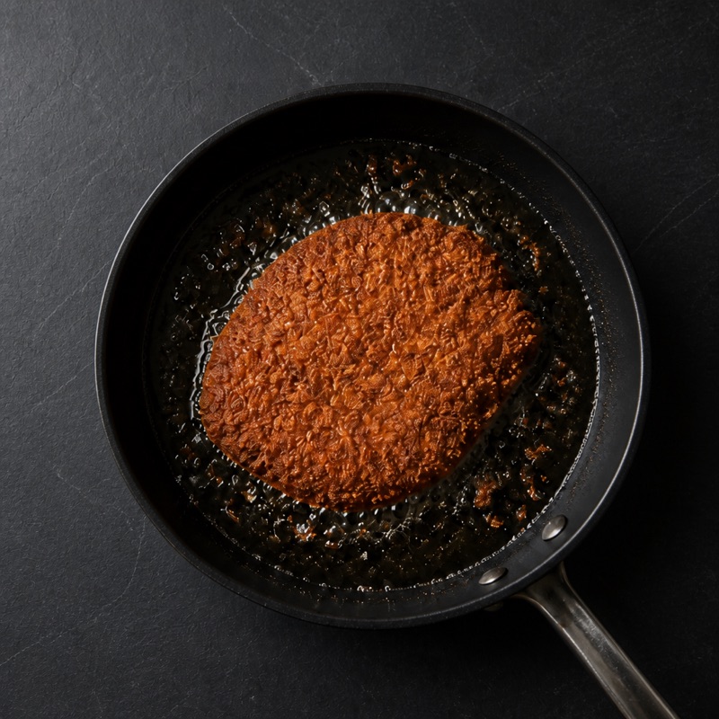Step 2: Pan-fry 4 minutes per side until deep golden.