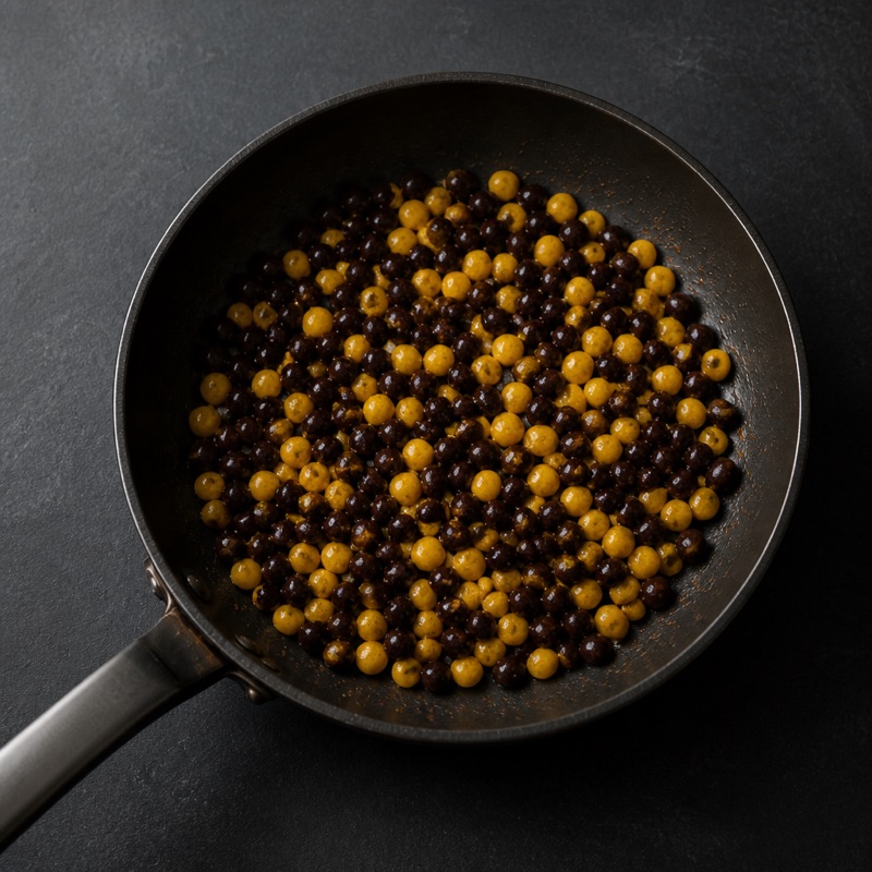 Step 3: Warm beans and corn in the same pan.