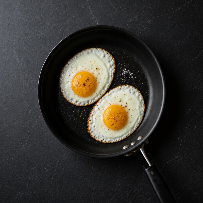 Step 2: Fry the eggs.