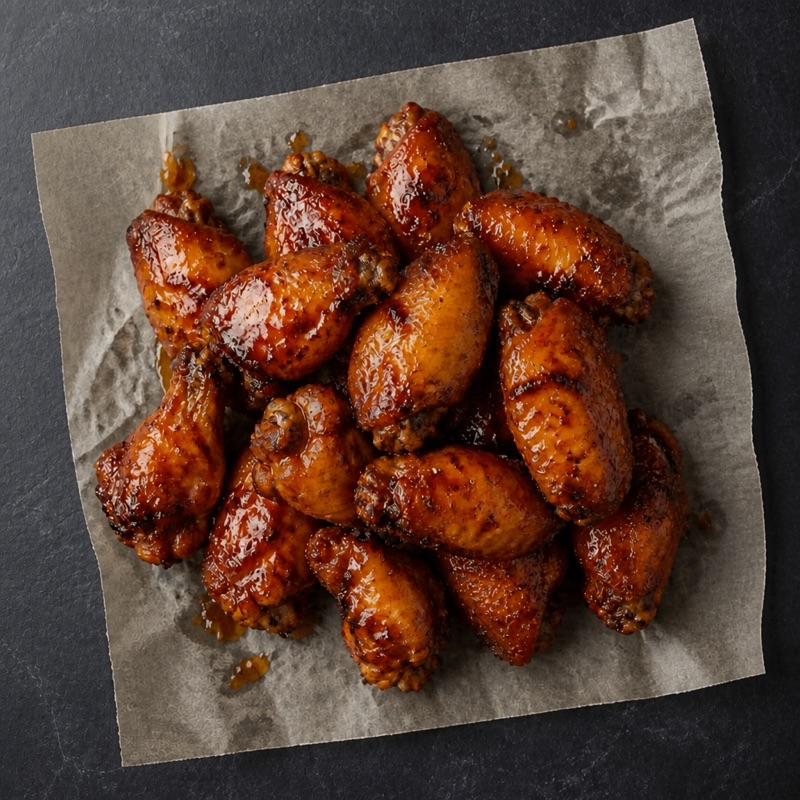 Step 3: Melt butter, honey and hot sauce; toss the wings through it.