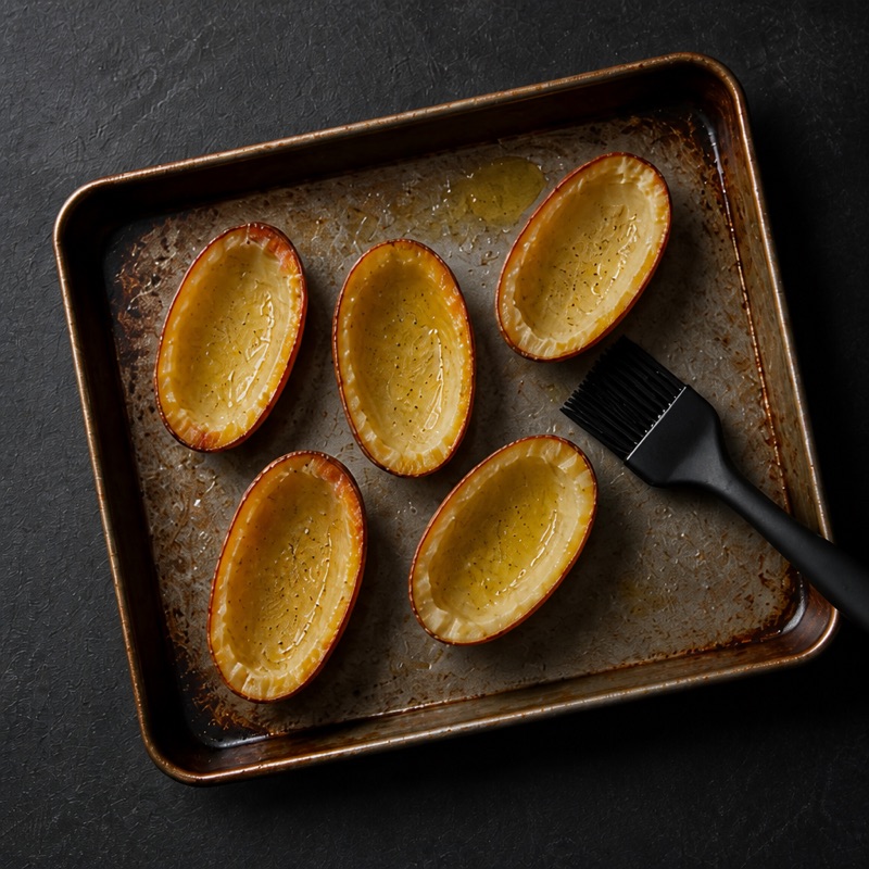 Step 2: Brush with oil, crisp in the oven 10 minutes at 220°C / 425°F.