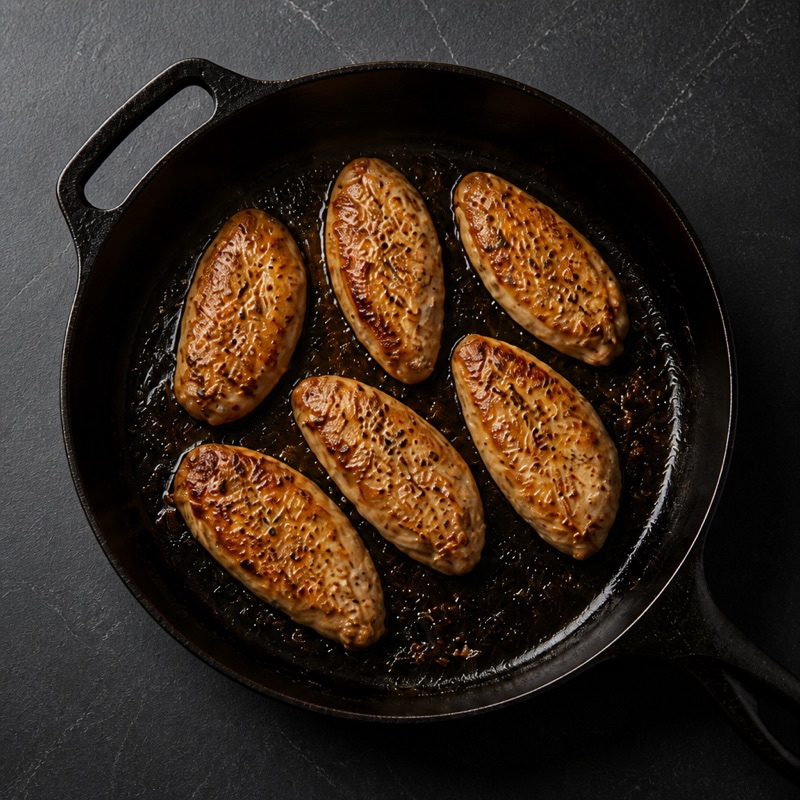 Step 1: Brown the chicken pieces, set aside.