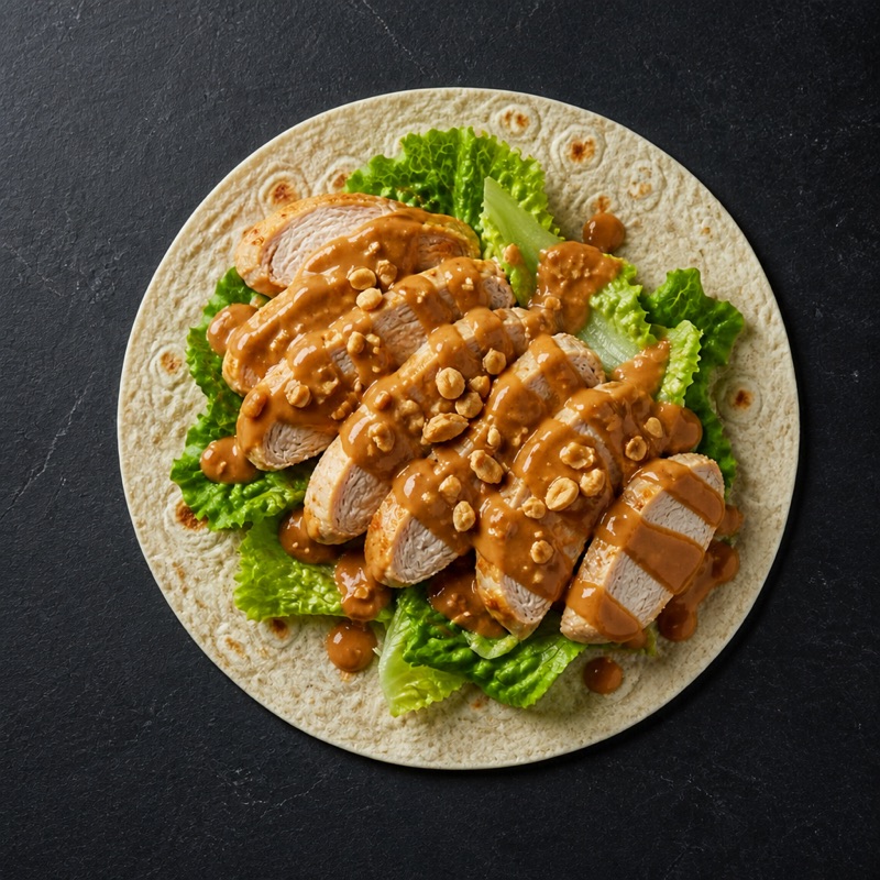 Step 3: Coat the chicken, wrap it with the lettuce.