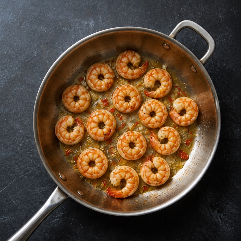 Step 2: Shrimp in for 3 minutes.