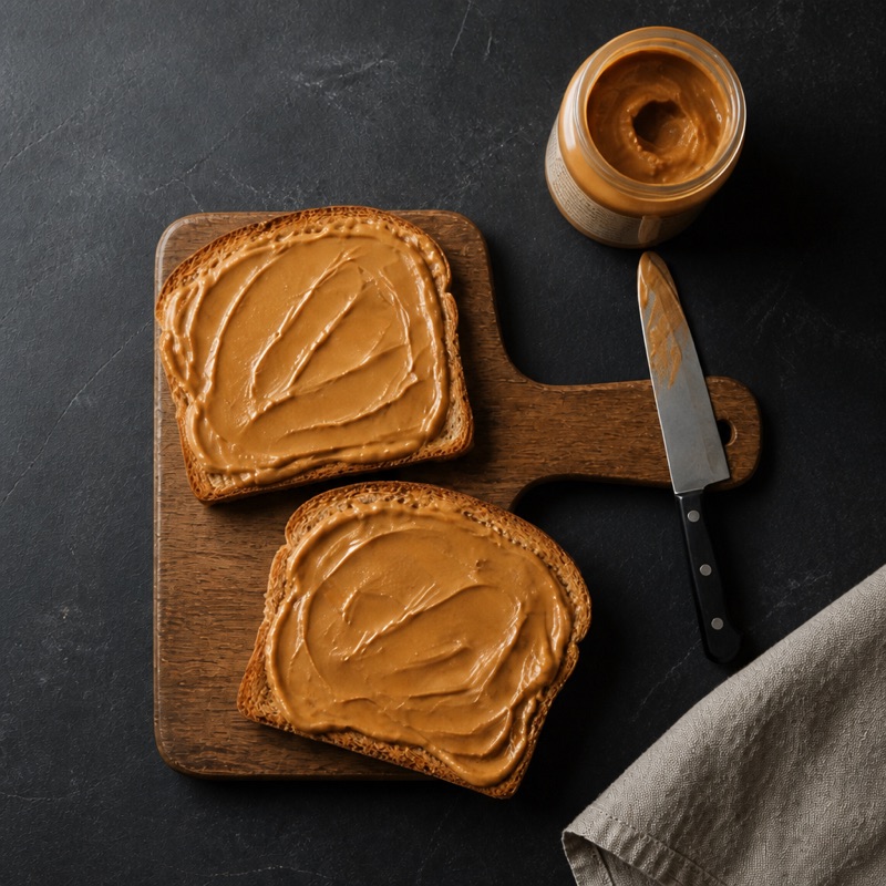 Step 2: Spread peanut butter.