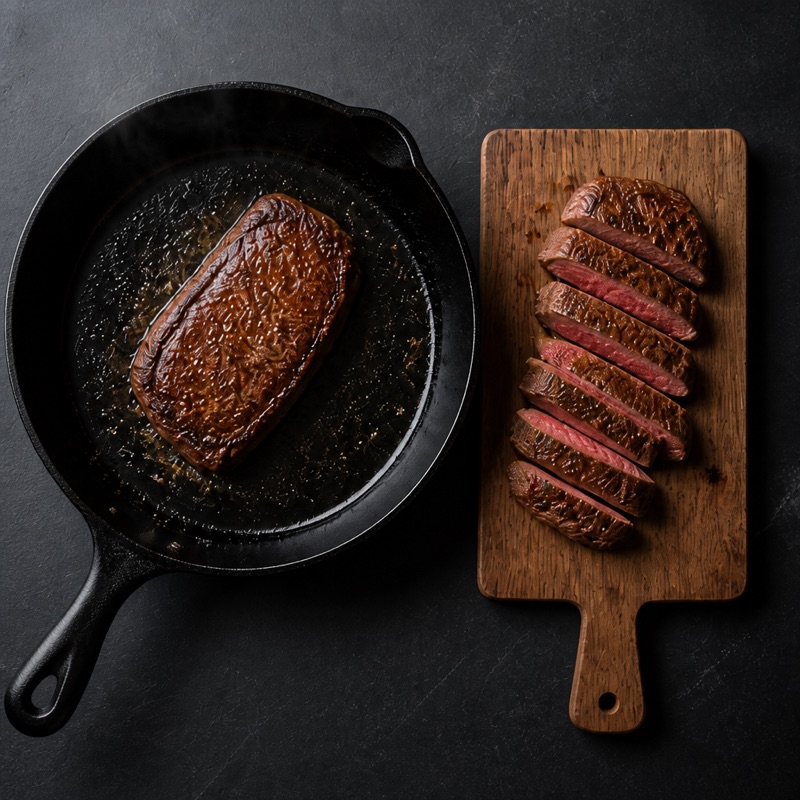 Step 2: Sear the steaks, rest them.