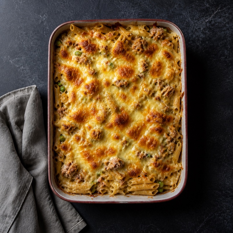Step 3: Cheese on top, 10 minutes at 220°C / 425°F until bubbling.
