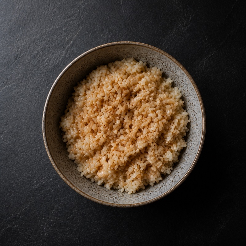 Step 1: Warm the rice, soy sauce through it.