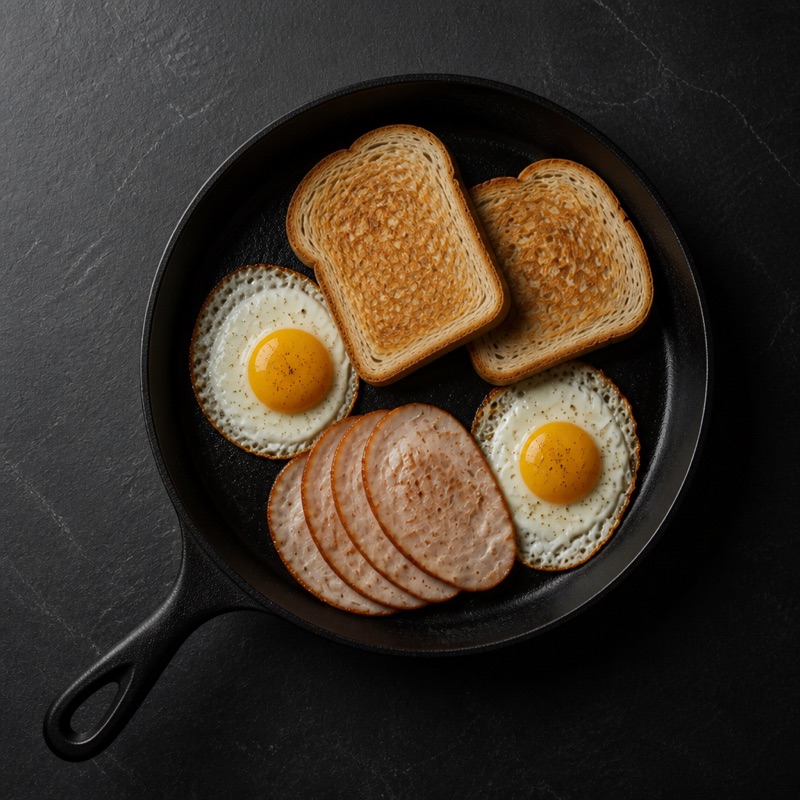 Step 2: Toast the bread and warm the turkey in the pan for 30 seconds.