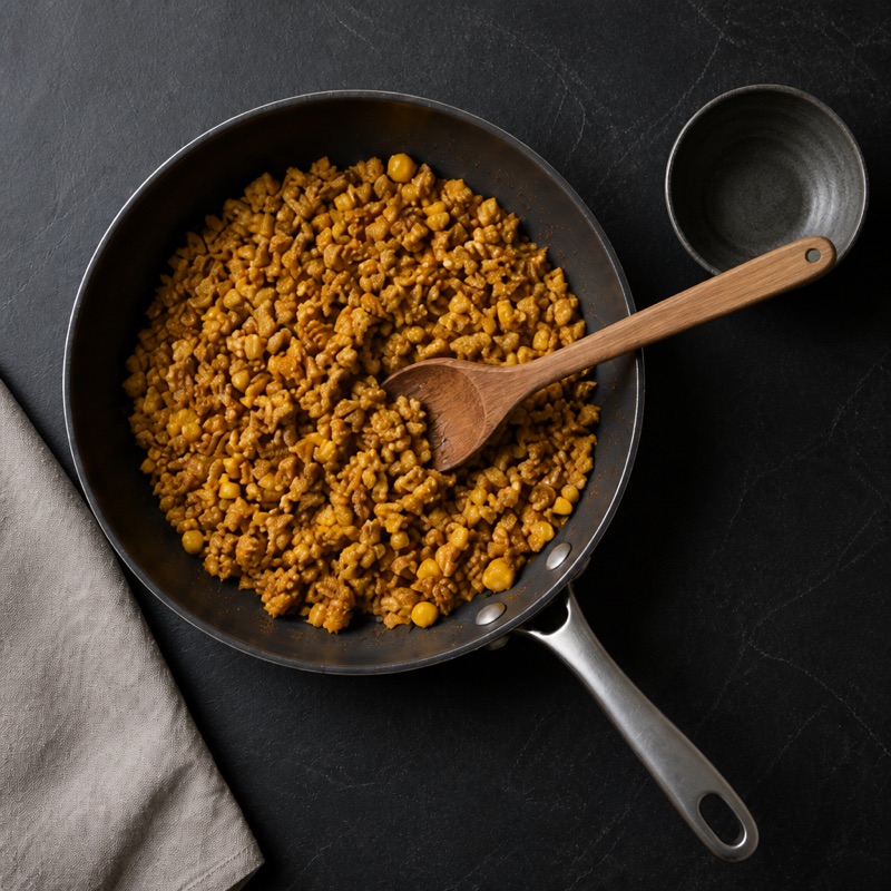 Step 2: Stir in the corn.