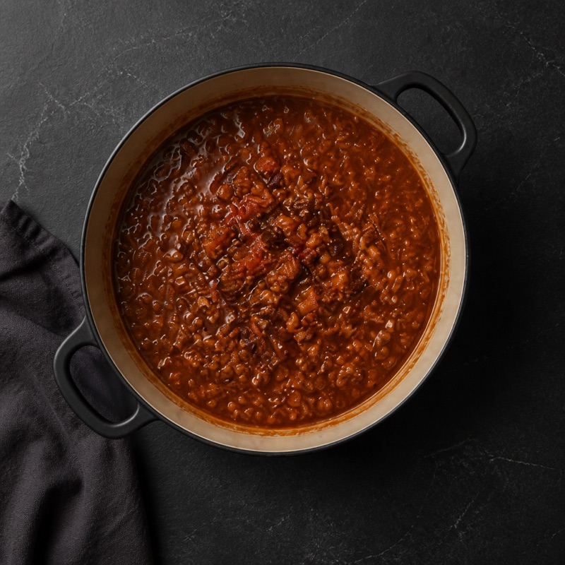 Step 2: Add all three cans, simmer 12 minutes.
